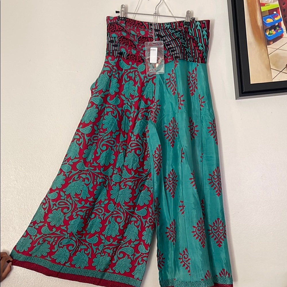 Colorful Wide Leg Pants with pockets - Picture 1 of 2